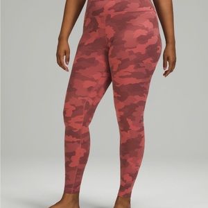 lululemon align pink camo leggings 25 inseam